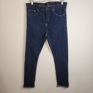 ROHM Men's Slim Dark Wash Selvedge Denim Men's Jeans Sizes 34x32